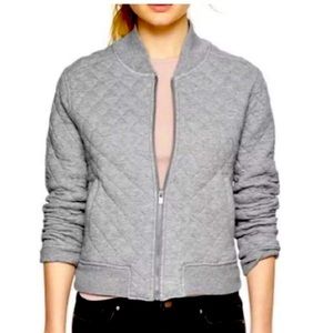 Gap Quilted Bomber Jacket Sweatshirt